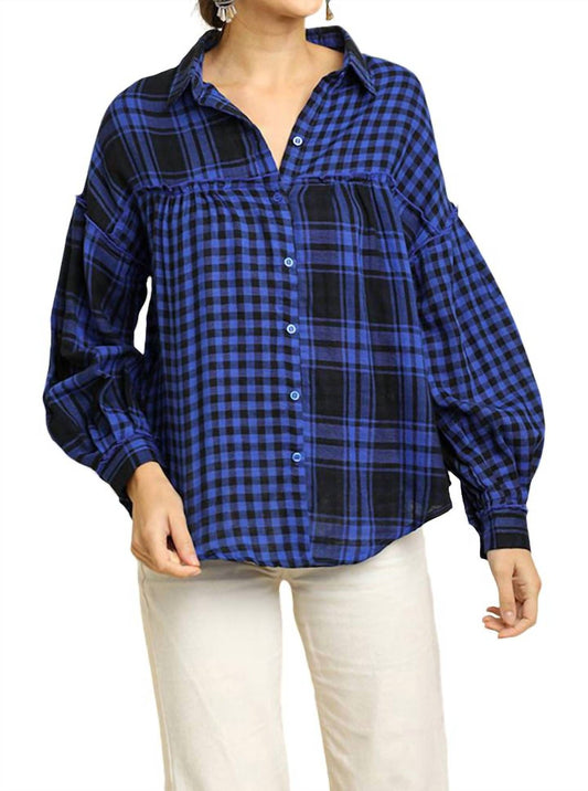 Umgee - Plaid & Checkered Button Up Top