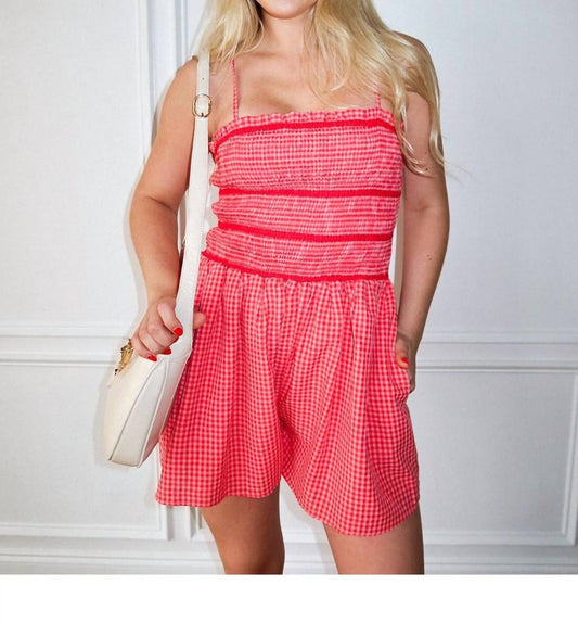 Keepsake - Poppy Gingham Romper
