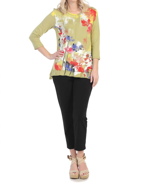 Jess & Jane - Water Color Light Terry Pocket Top