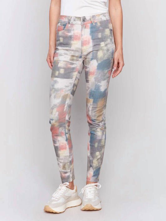Charlie B - Printed Twill Skinny Pants
