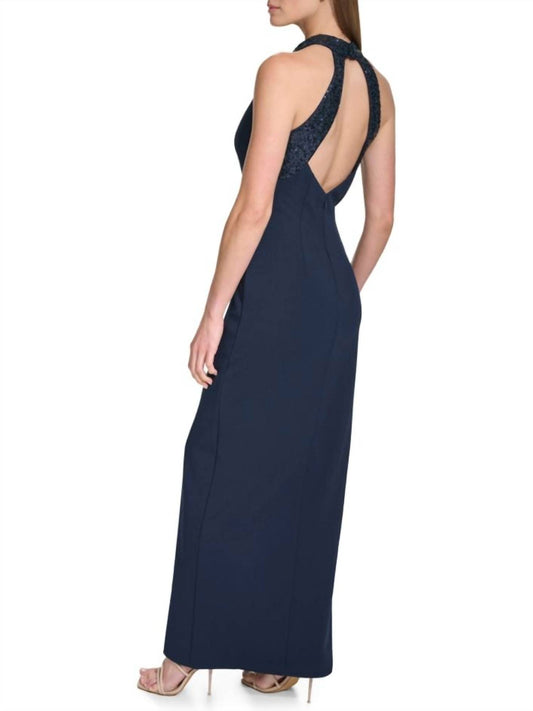 Vince Camuto - High Neck Navy Dress