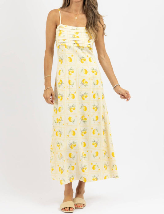 Able - LEMON LINEN MAXI DRESS