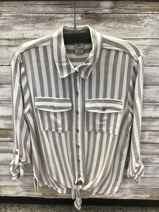 Multiples - Women's Striped Button Shirt
