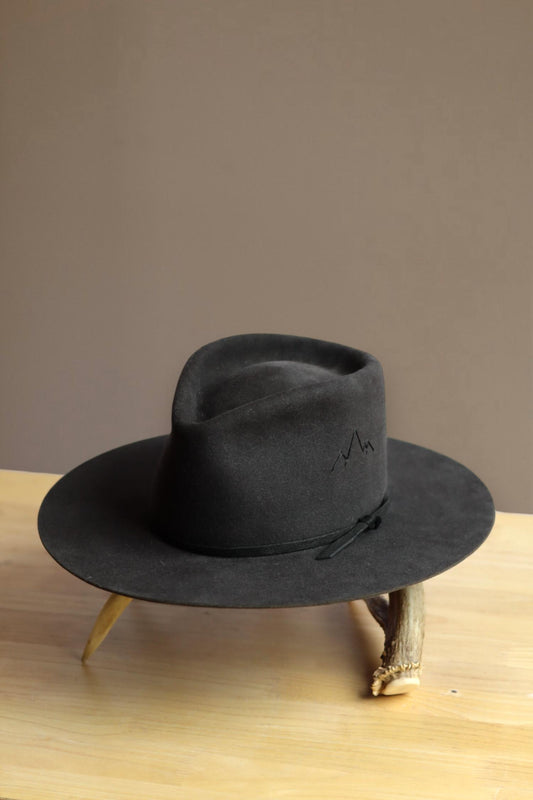 Jw Bennett - Unisex Western 50x Teardrop Flat Brim Hat