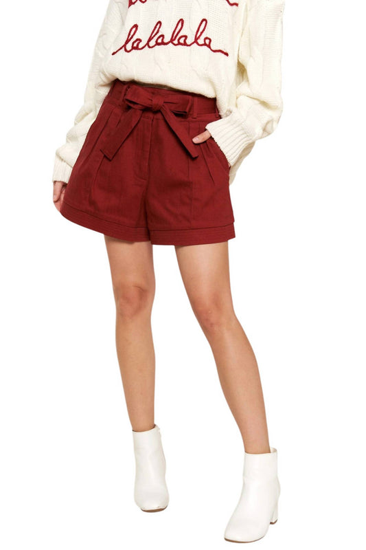 And The Why - Crazy About You Belted Shorts
