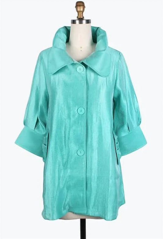 Damee - Turqoise Swing Jacket