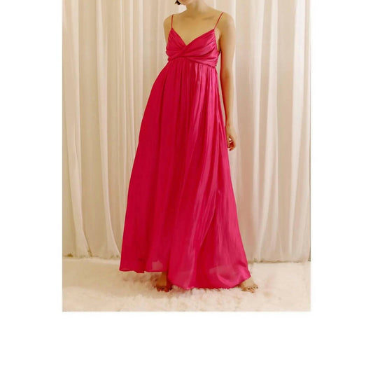 Satin & Crepe Maxi Dress
