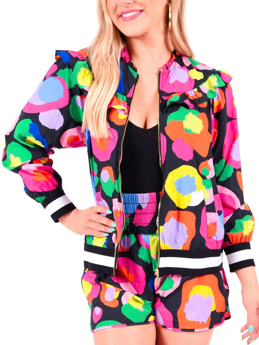 Emily Mccarthy - Ruffle Bomber Jacket