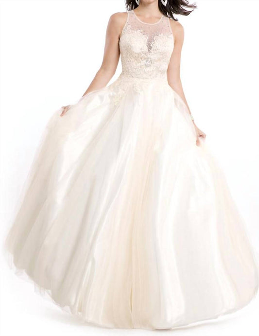 Rachel Allan - Sleeveless Open Back Ballgown