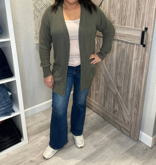 Risen - Non Distressed High Rise Ankle Flare Jeans