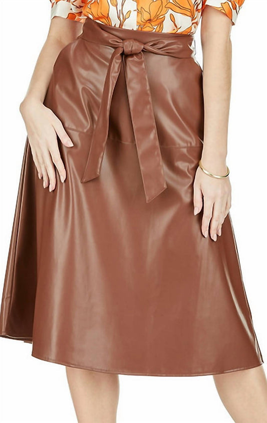 Jade - Julie Faux Leather Skirt