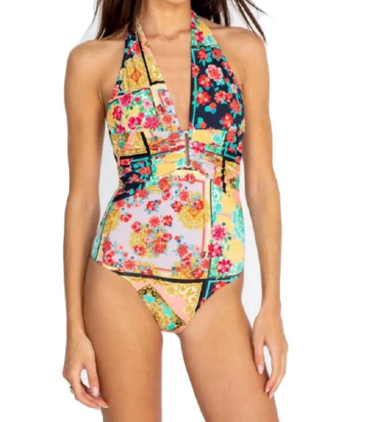 Johnny Was - Japer Plunge One Piece Swimsuit