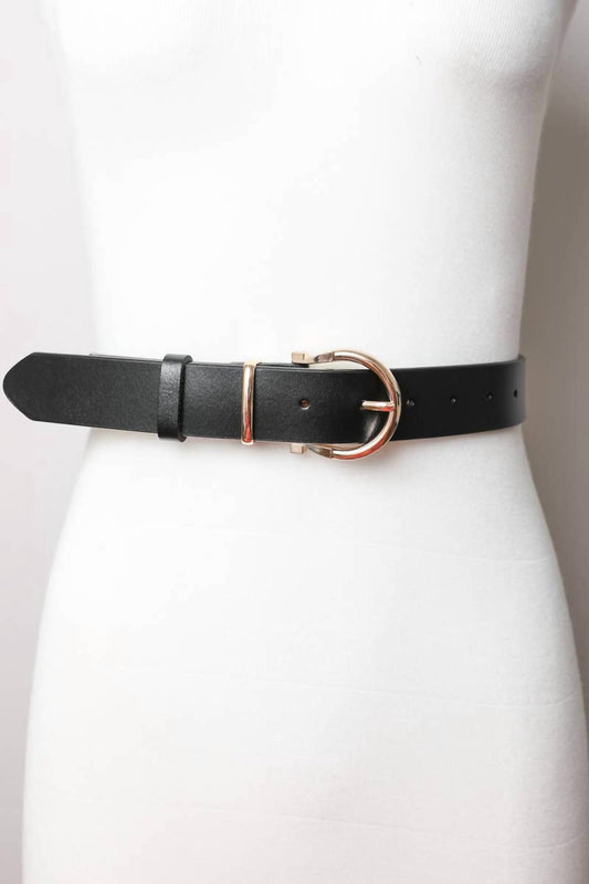 Leto - Women's Chic Horseshoe Buckle Belt