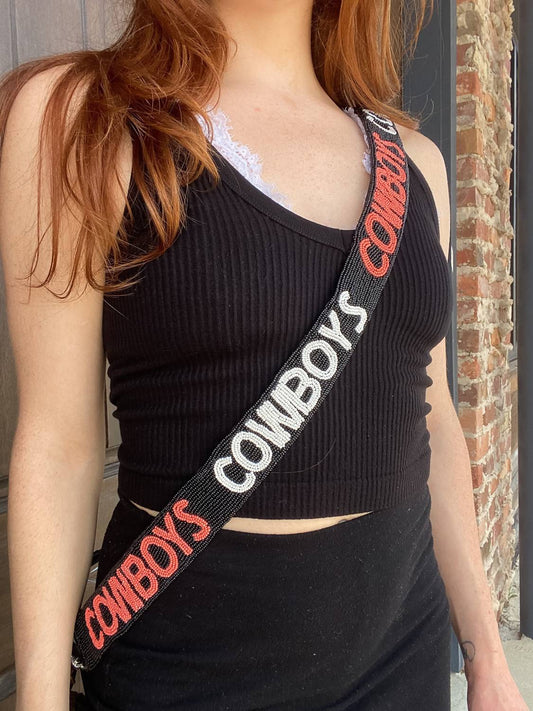 Capri Designs - Women's Oklahoma State University Beaded Purse Strap