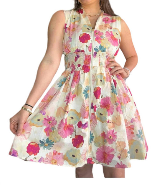 Entro - Carlie Floral Zip-Up Dress