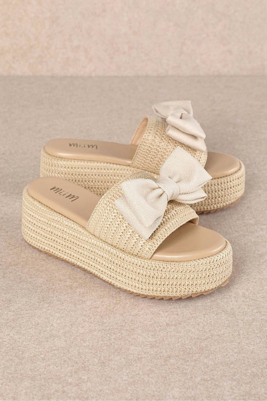 Maker'S - Women's Raffia Bow Sandals
