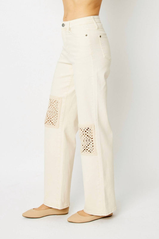 Judy Blue - High Rise Crochet Patch Jean