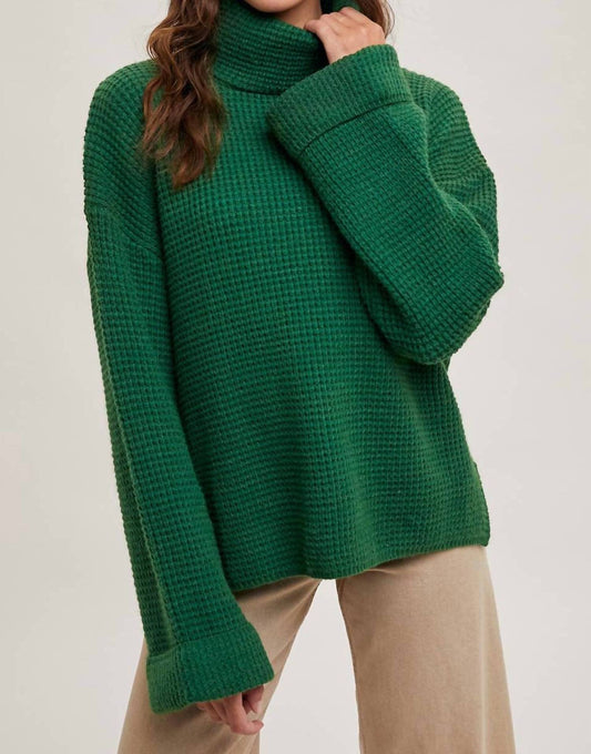 Bluivy - Jill Turtleneck Oversized Knit Sweater
