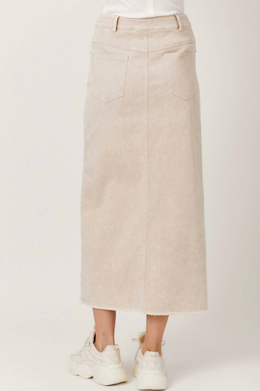 Mystree - Washed Front Slit Skirt