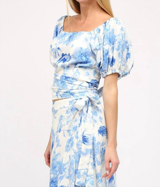 Fate - Flora Puff Sleeve Top