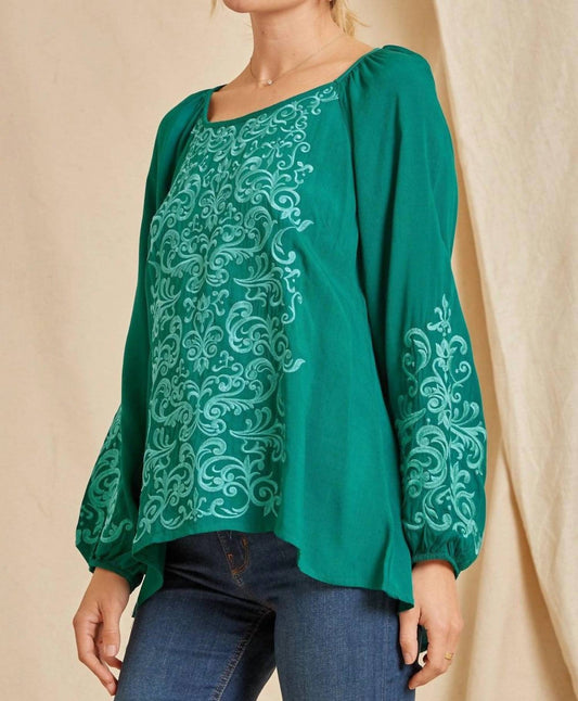 Andree By Unit - Tonal Embroidered Blouse