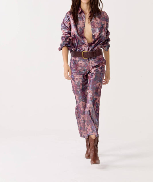 Lanhtropy - Women's Astro Metallic Linen Pants