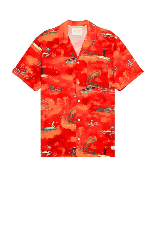 Scotch & Soda - Allover Printed Short Sleeve Shirt