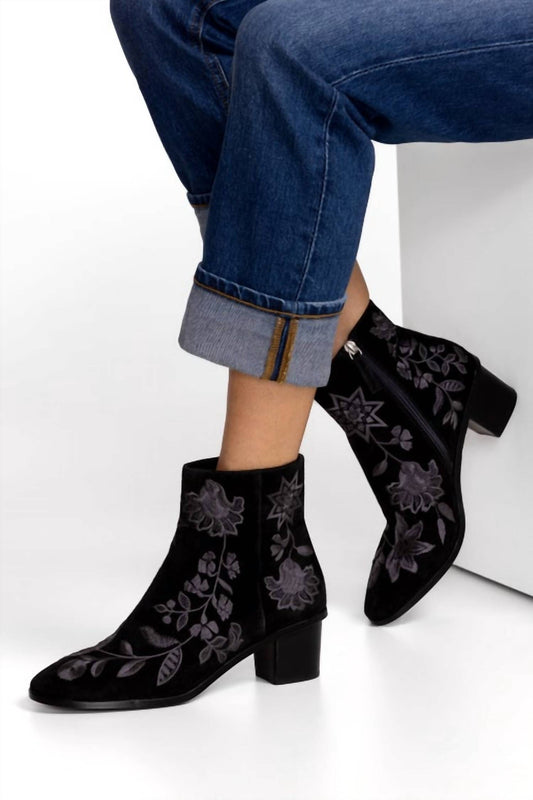 Johnny Was - CHIARA EMBROIDERED SUEDE BOOTIE