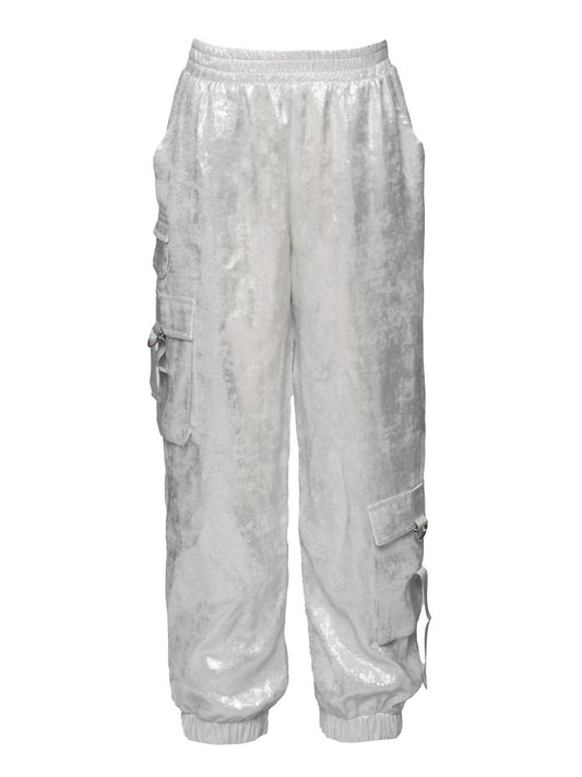 Hannah Banana - GIRL'S METALLIC CARGO POCKET JOGGER PANTS