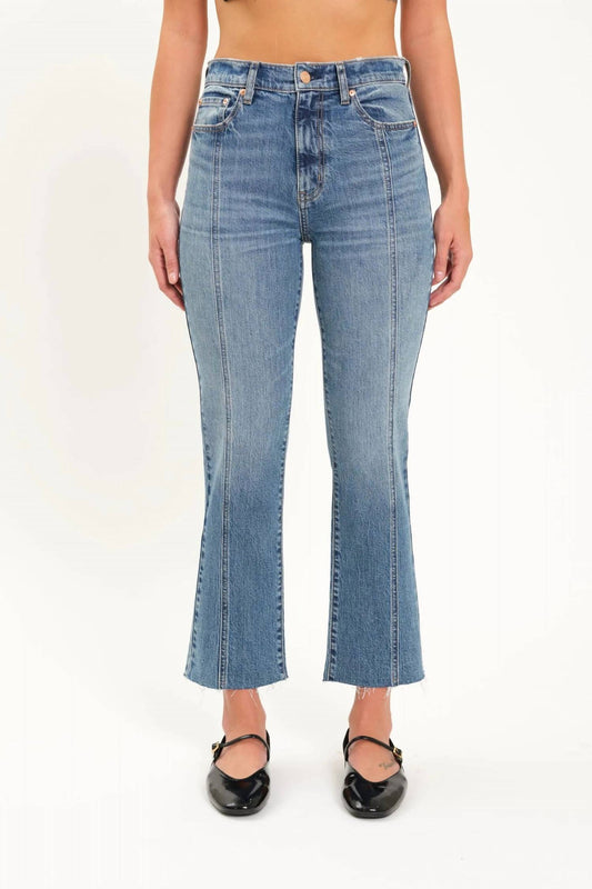 Daze - Shy Girl Crop Flare With Seams Jeans