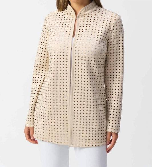 Joseph Ribkoff - Laser Cut Suede Cover Up