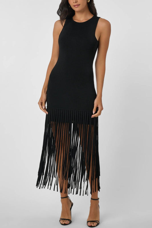 Toccin - Margaux Sleeveless Fringe Mini Dress
