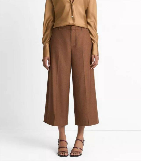 Vince - Wool-blend Mid-rise Culotte Pants
