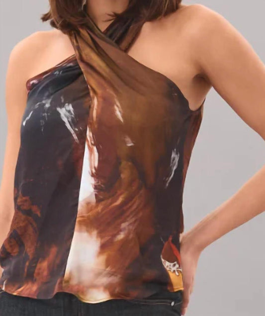 Lola & Sophie - Stormy Criss Cross Halter Top