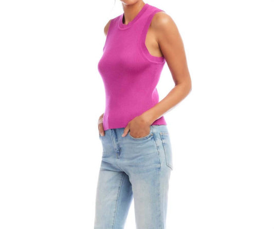 Karen Kane - Sleeveless Ribbed Sweater Tank Top