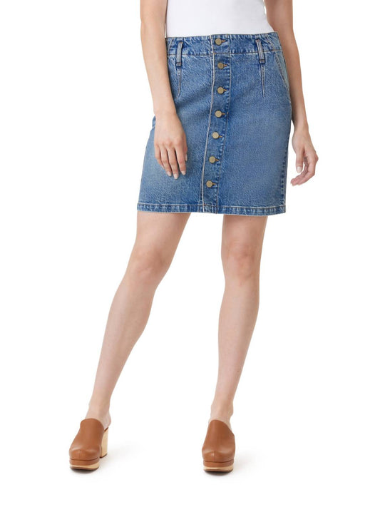 Habitual - Button Front Denim Mini Skirt