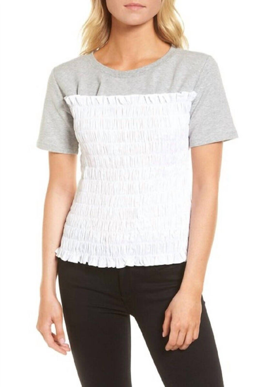 Chelsea28 - Heather Short Sleeve Ruched Top