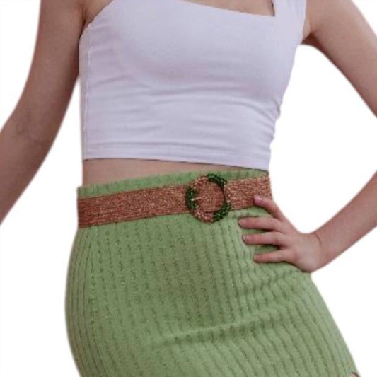 Most Wanted - Women's Boho Beaded Circle Buckle Stretch Belt