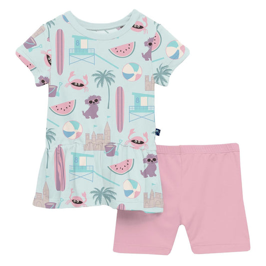 Kickee - Girl's Short Sleeve Playtime Set