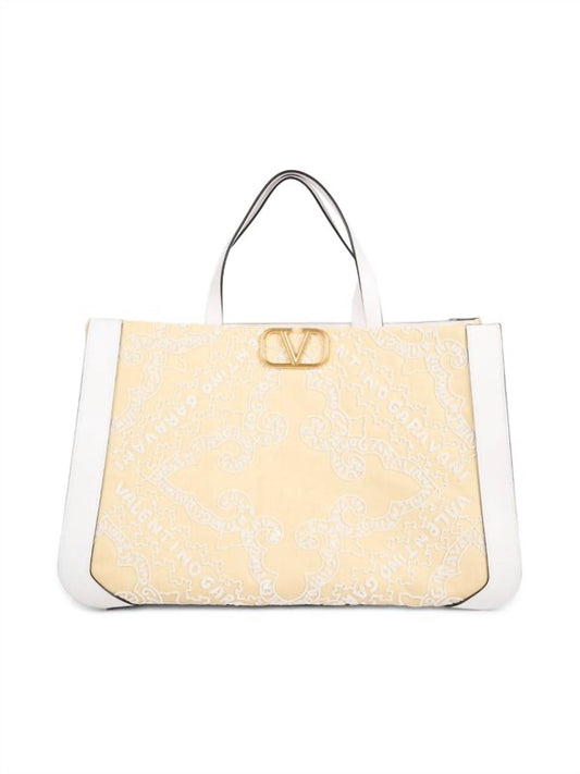 Valentino Garavani - Women's Bead Embellished Logo Top Handle Bag