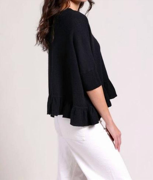 Minnie Rose - Cashmere Crew Ruffle Pow Wow Top