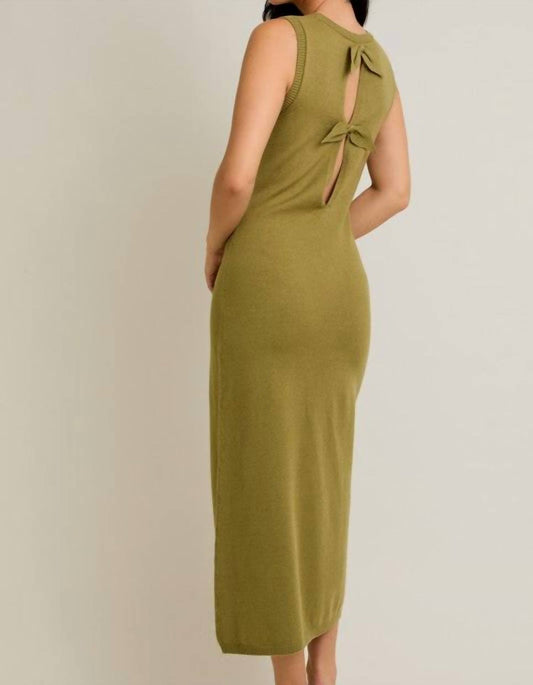 Le Lis - Round Neck Sleeveless Back Tie Detail Midi Dress