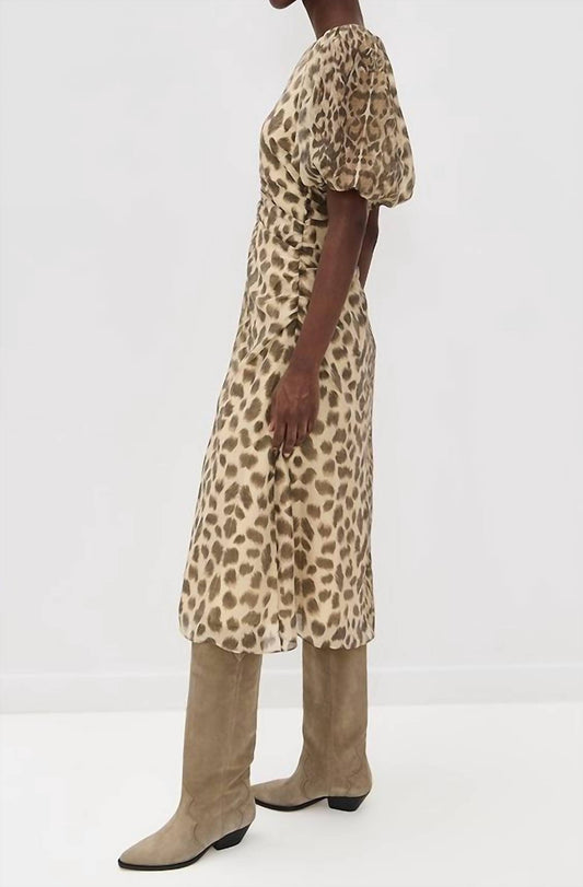 Sea - Claude Print Puff Sleeve Midi Dress