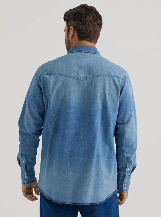 Wrangler - Men's Vintage Long Sleeve Western Snap Shirt