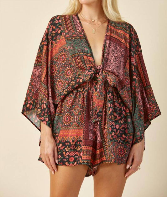 Wisteria Lane - Batwing Tie- Front Romper