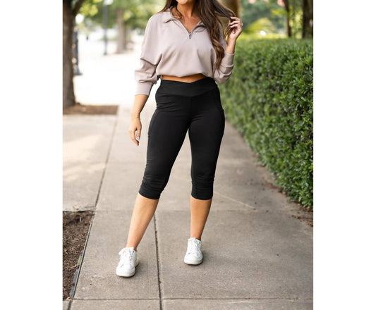 Julia Rose - Lillian Sculpting Crossover Capri Leggings