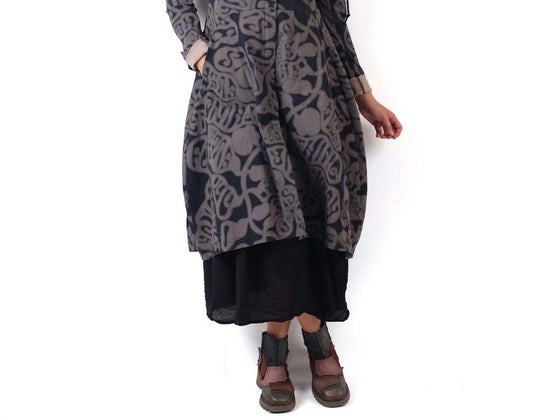 Rundholz Black Label - Wide Collared Print Coat