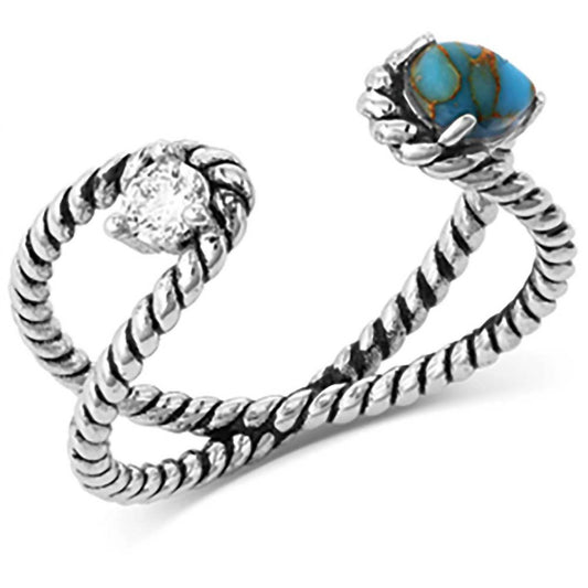 Montana Silversmiths - Women's Stars And Sky Crystal Open Ring