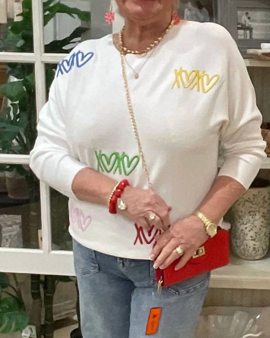 Aaeda - Long Sleeve Xoxo Sweater