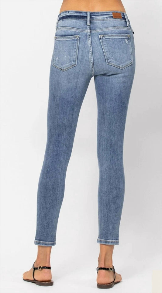 Judy Blue - Mid Rise Skinny Crop Jean